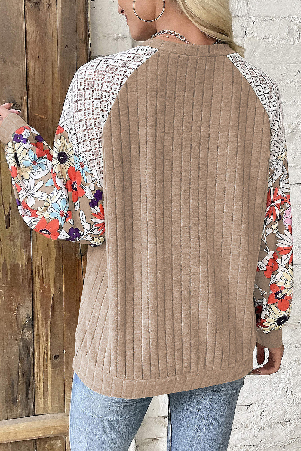 🌸 The Sandstone Bloom Blouse