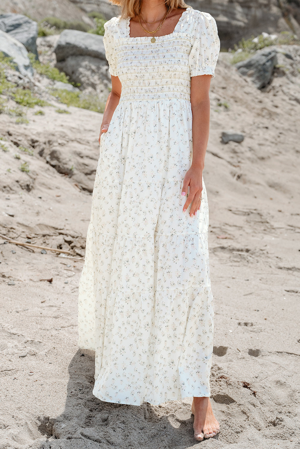 🌊Ocean Bloom Maxi Dress🌸