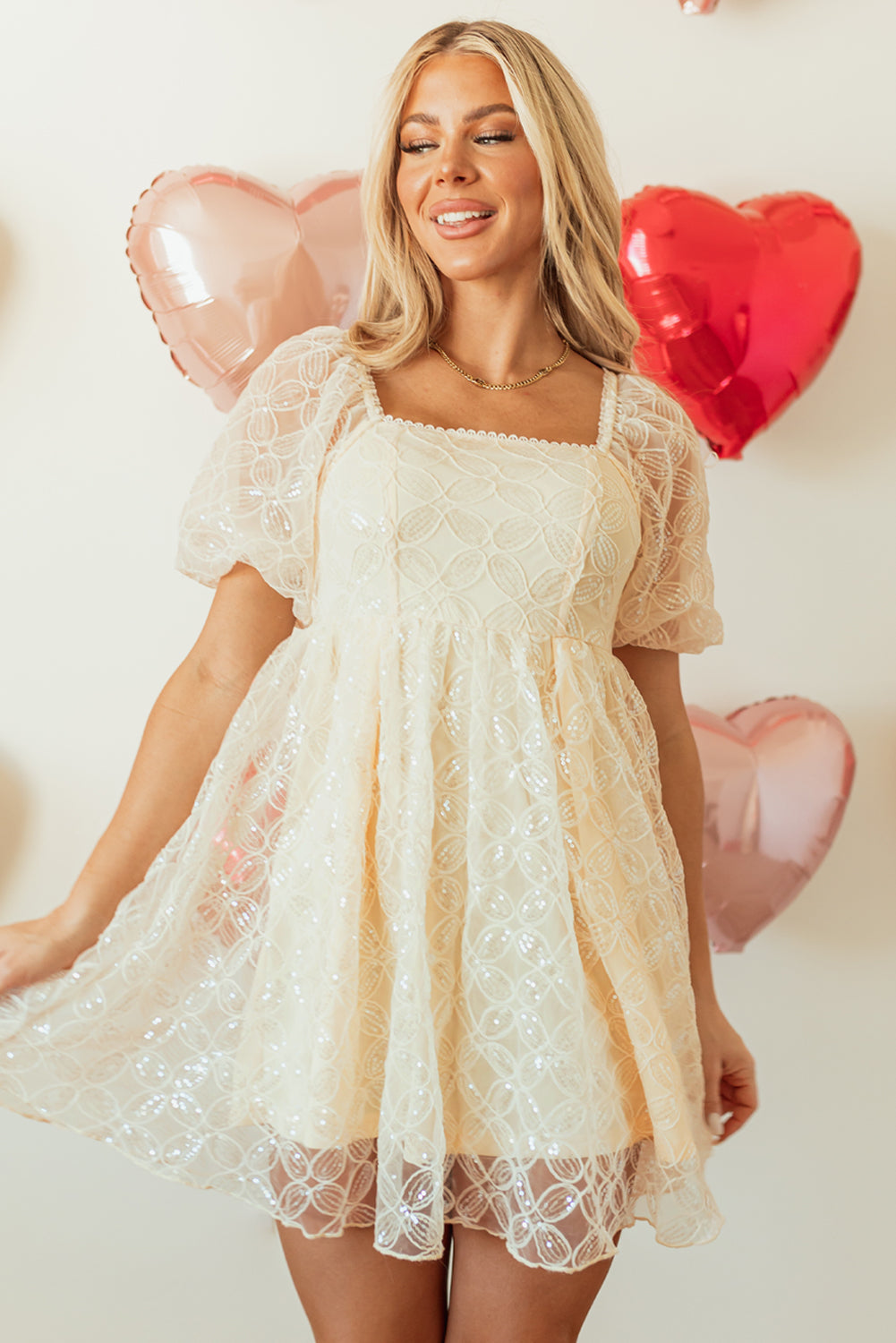 🧜‍♀️ The Siren’s Glow Sequin Lace Dress✨