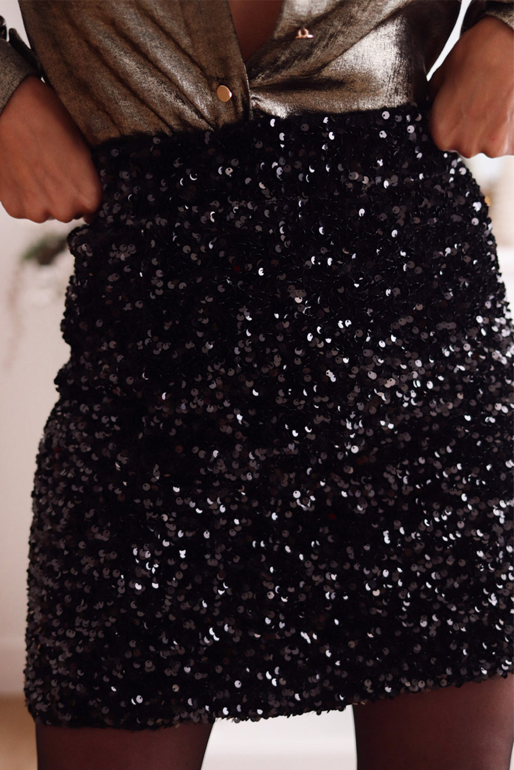 🖤 Midnight Siren Sequin Skirt🌙