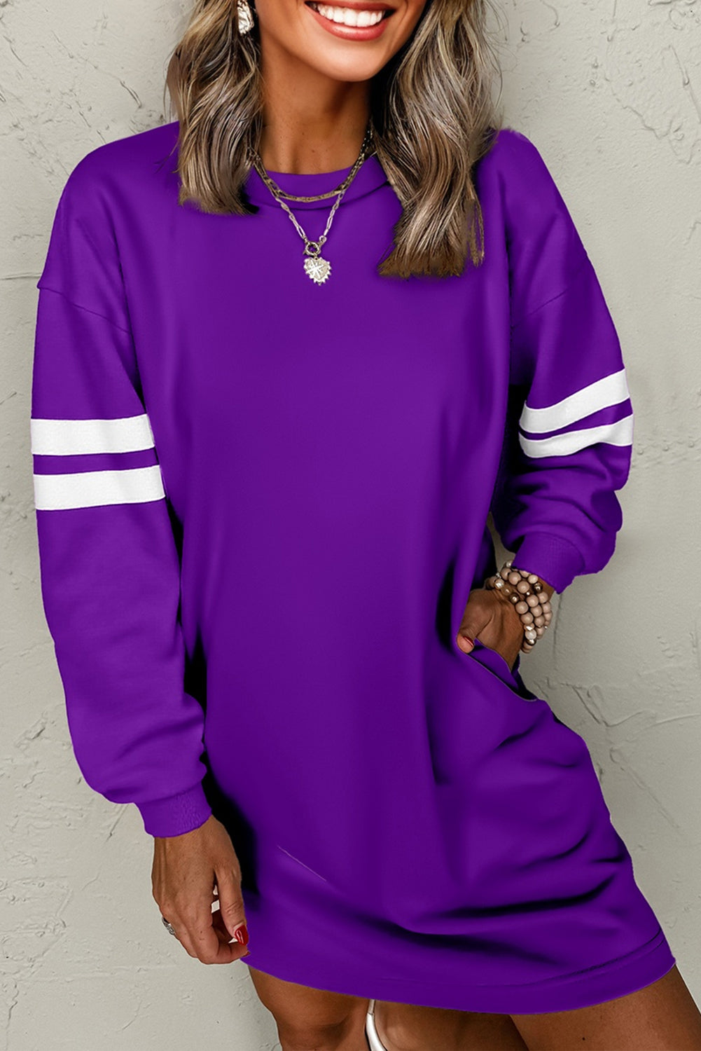 🐚The Coastal Varsity Dress💜