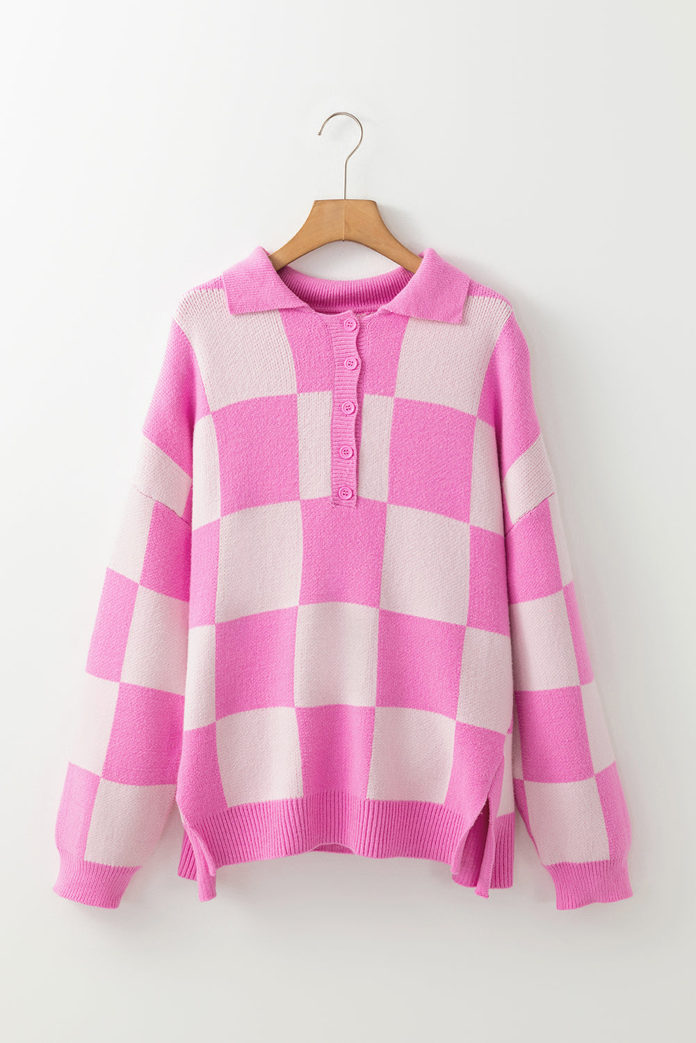 💗Blush Harbor Checkerboard Sweater⛵