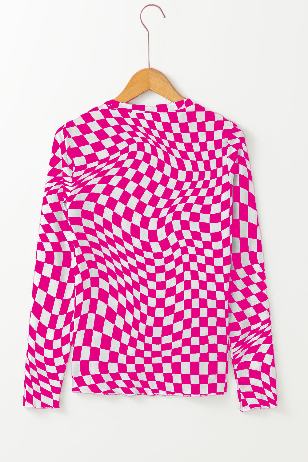 🖤Midnight Tide Checkered Mesh Top🐚