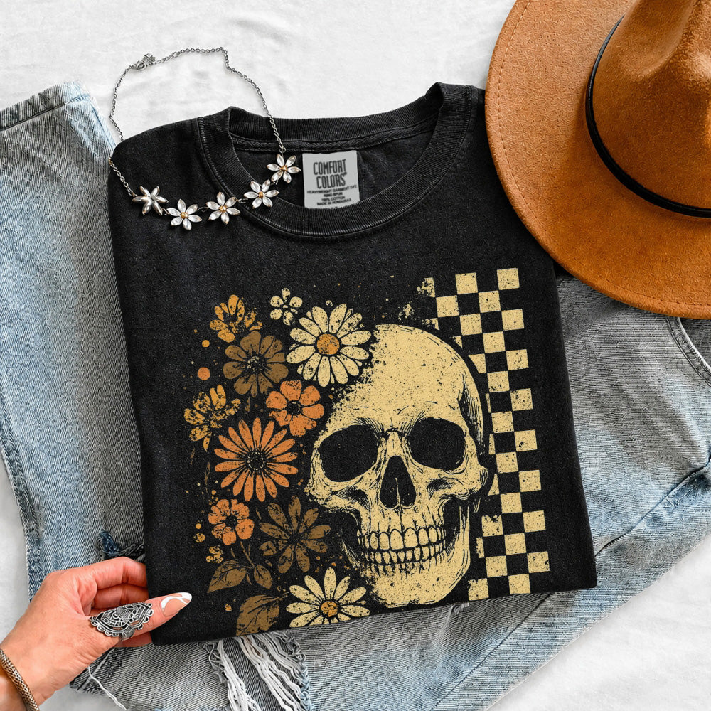 💀 Midnight Bloom Comfort Colors Tee 🌼