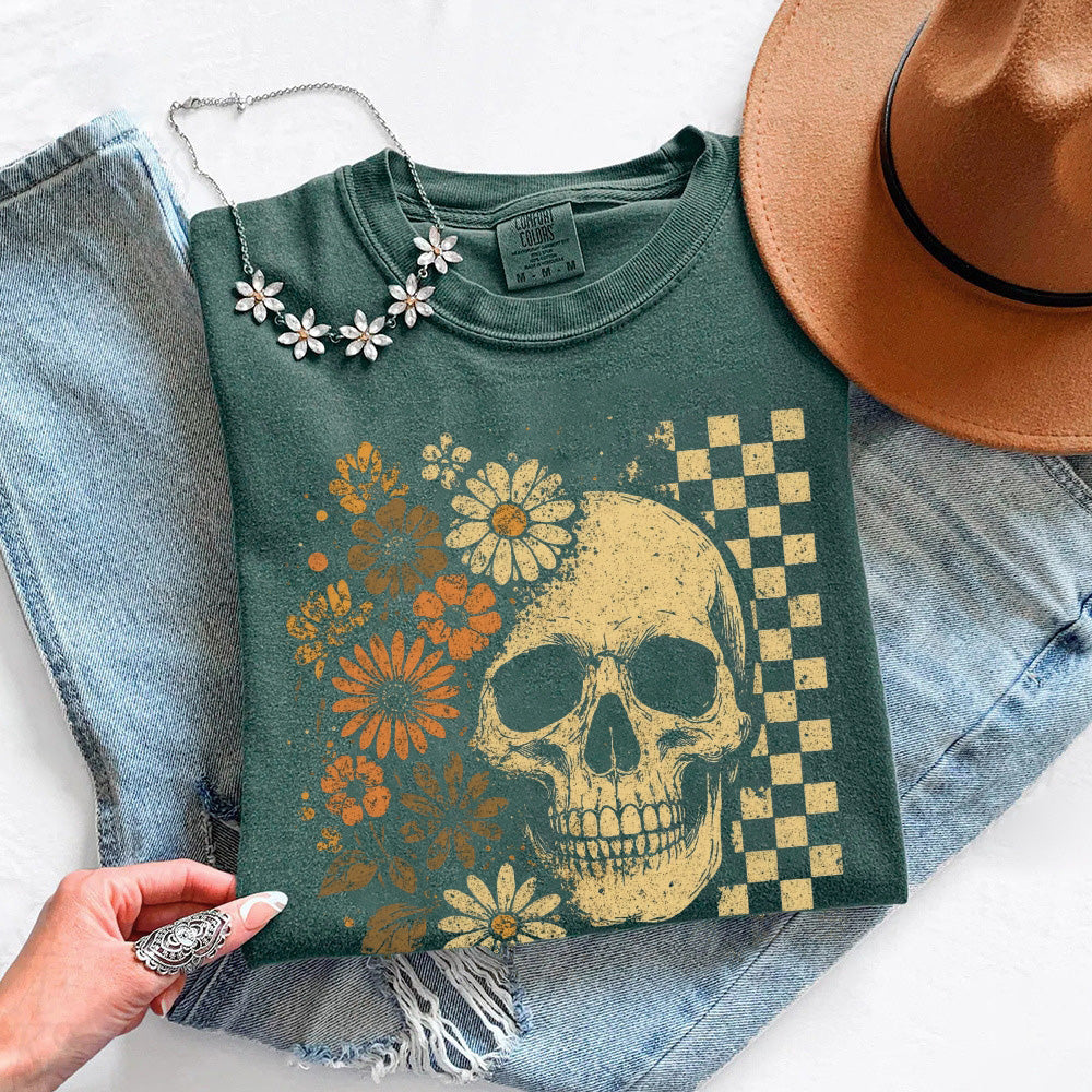 💀 Midnight Bloom Comfort Colors Tee 🌼