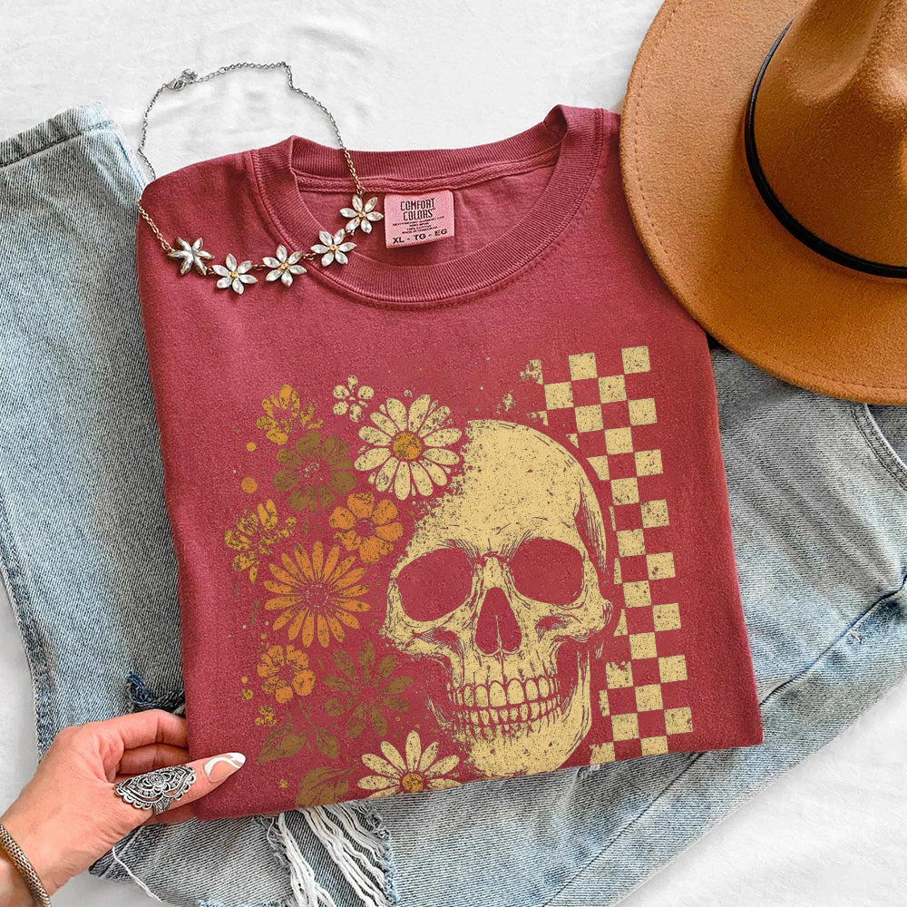 💀 Midnight Bloom Comfort Colors Tee 🌼