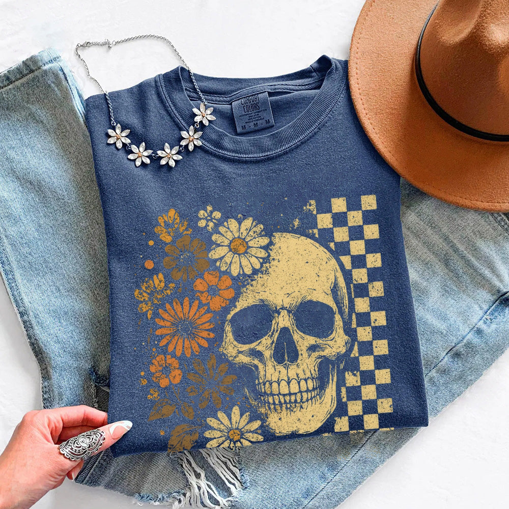 💀 Midnight Bloom Comfort Colors Tee 🌼