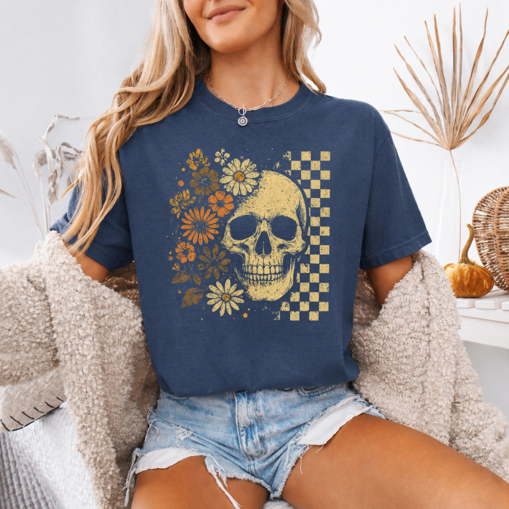 💀 Midnight Bloom Comfort Colors Tee 🌼
