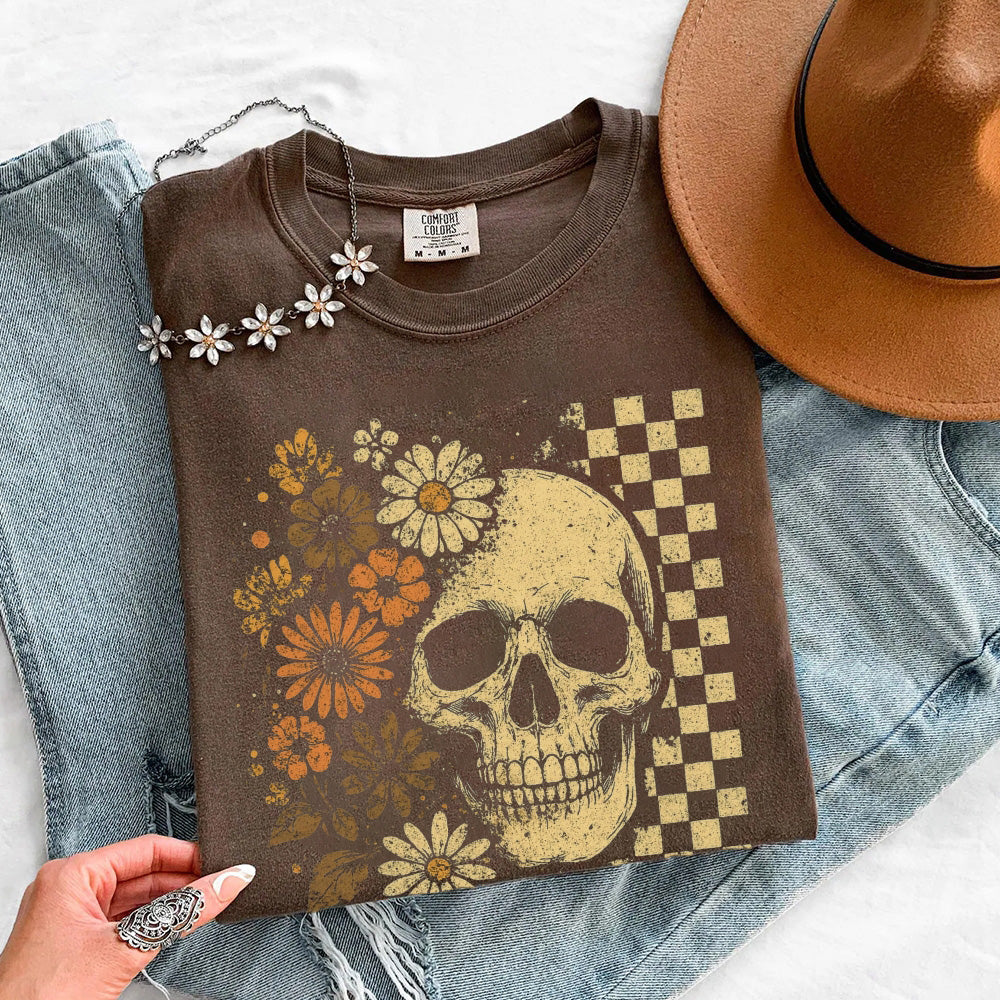 💀 Midnight Bloom Comfort Colors Tee 🌼