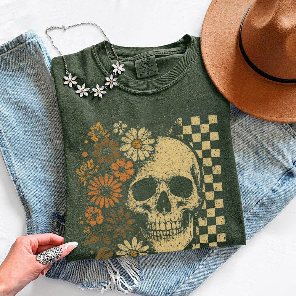 💀 Midnight Bloom Comfort Colors Tee 🌼
