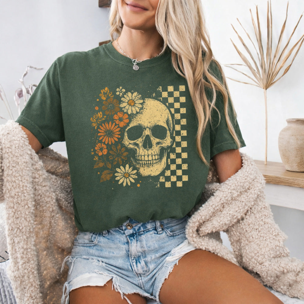 💀 Midnight Bloom Comfort Colors Tee 🌼
