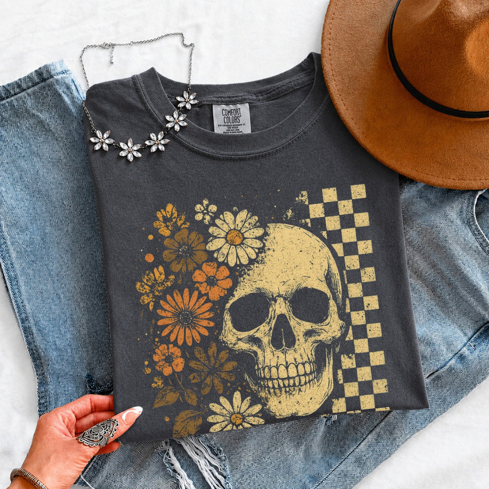 💀 Midnight Bloom Comfort Colors Tee 🌼