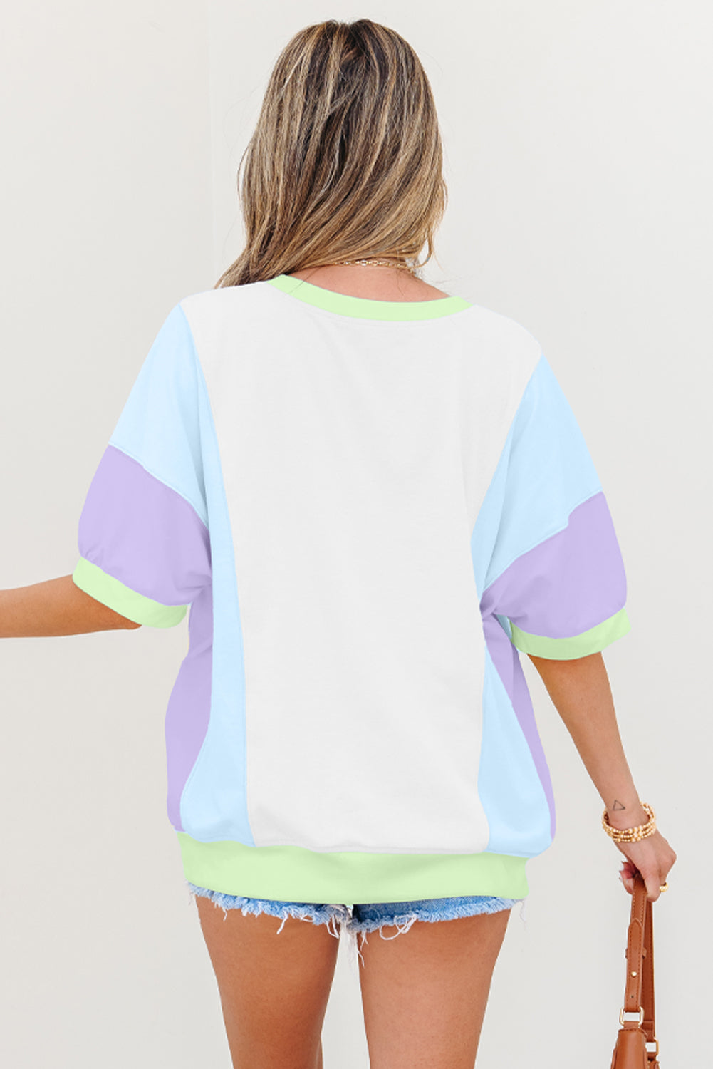 🐚Seashell Patch Colorblock Tee🤍