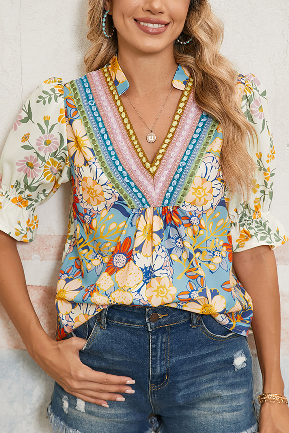 🌸 Wildflower Waves Blouse🌊