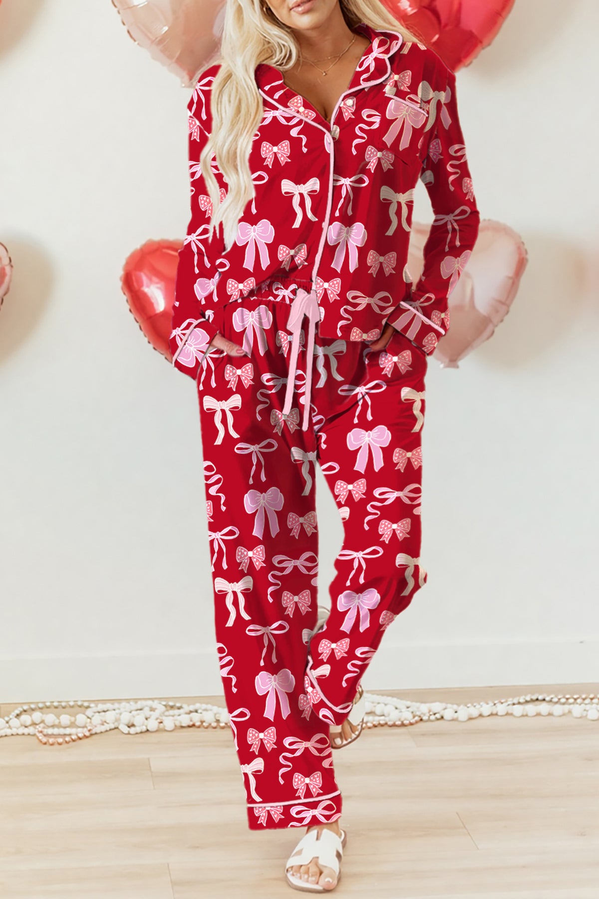 🌊Tidal Heart Bow Pajama Set 🎀
