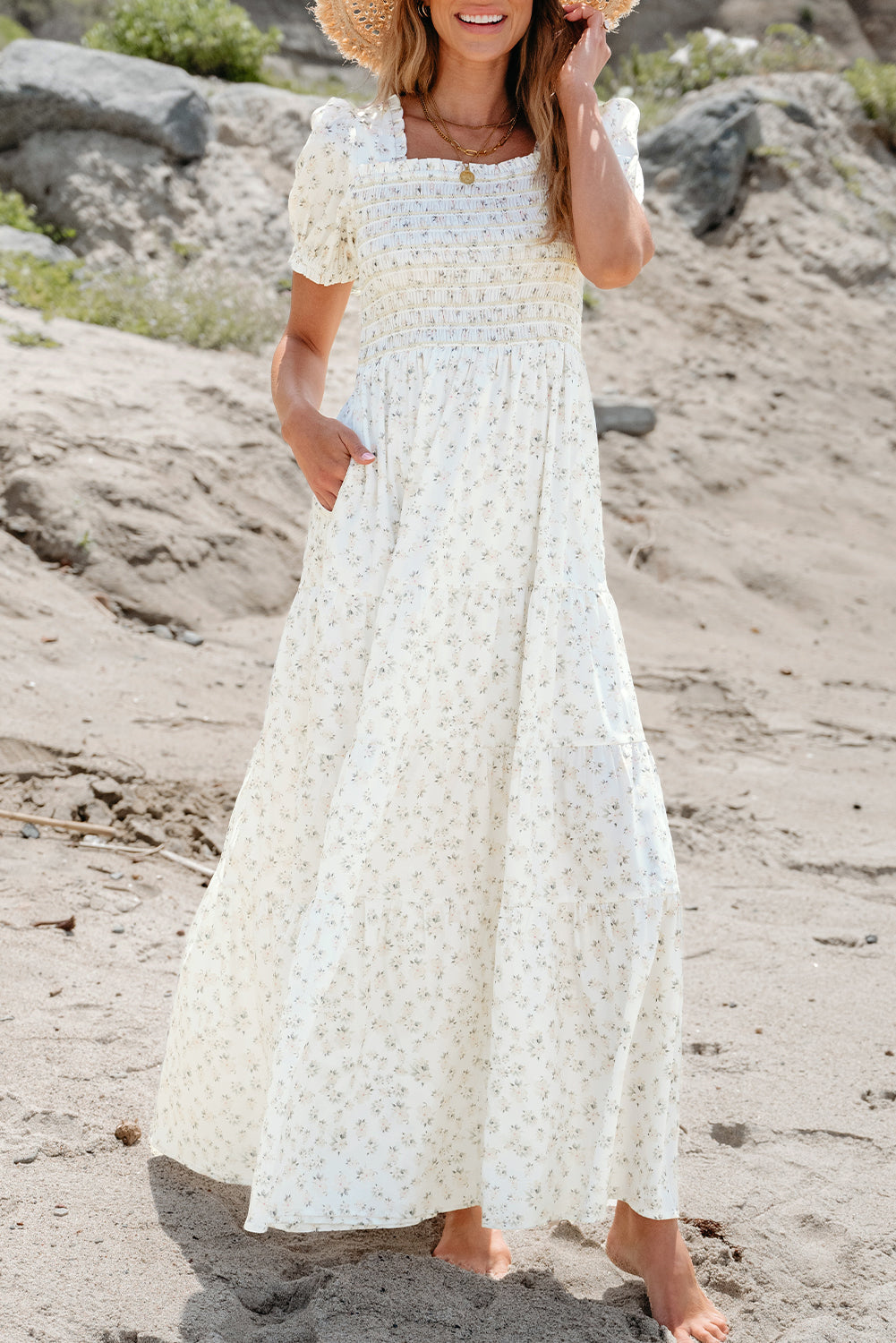 🌊Ocean Bloom Maxi Dress🌸