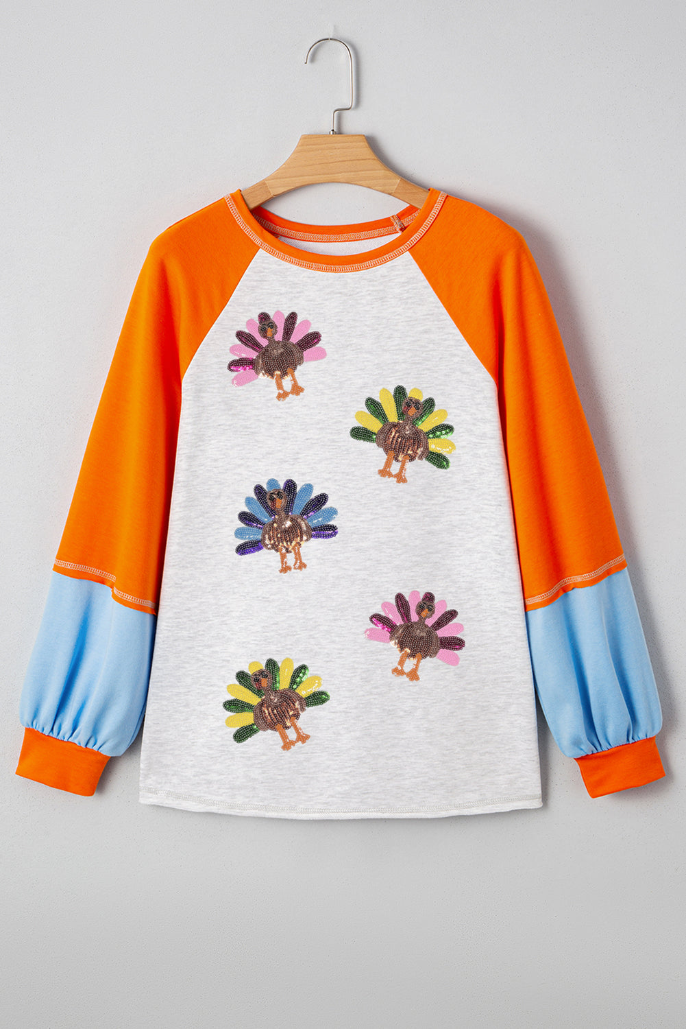 🦃 Shimmer & Stuffing Raglan Tee