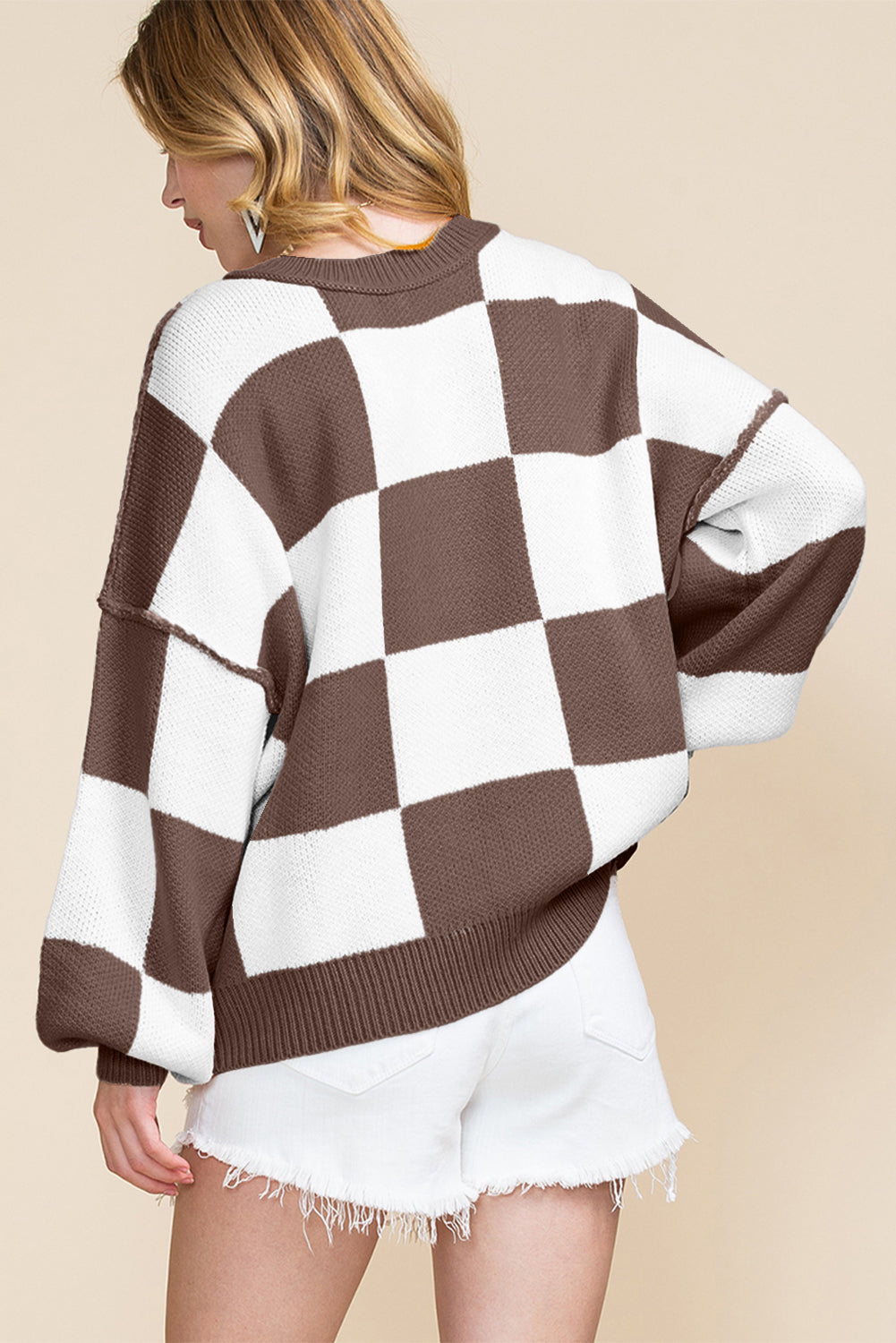 💗Tide Treasure Checkered Sweater🌊