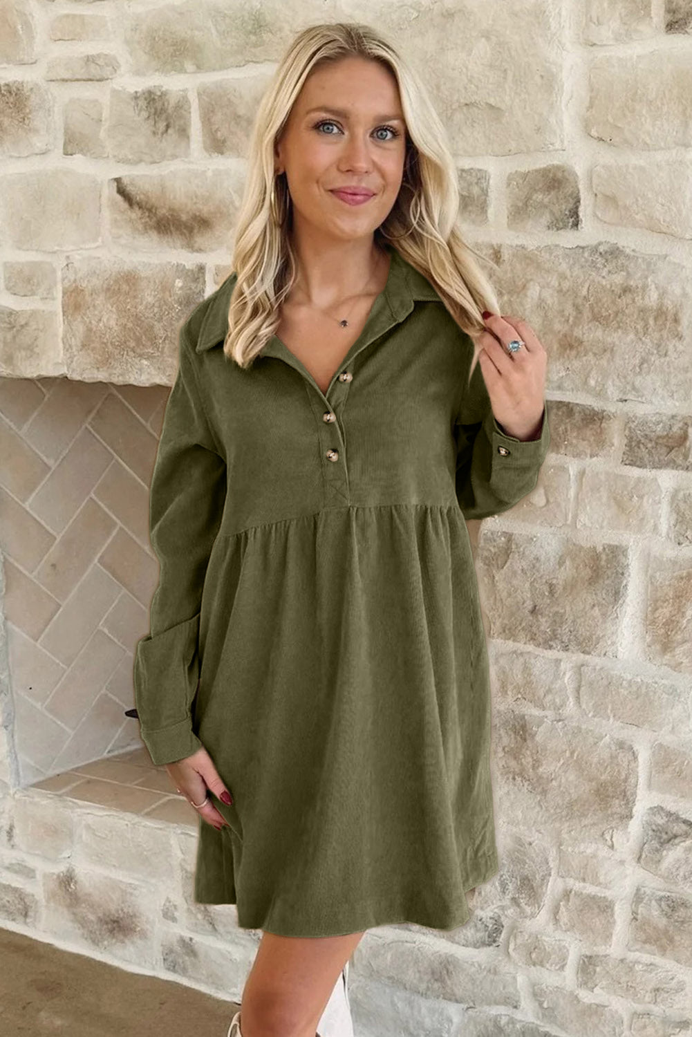 🌿Seaside Corduroy Dress🌊