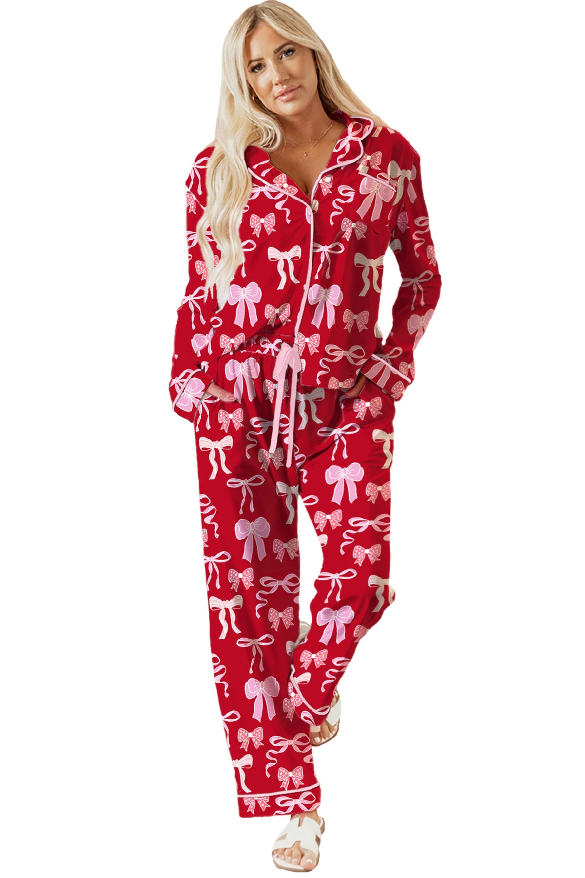 🌊Tidal Heart Bow Pajama Set 🎀