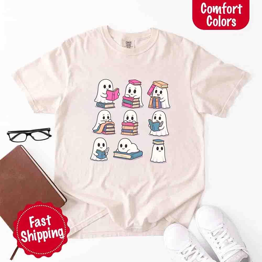 📚 Haunted Bookworm Comfort Colors Tee 👻