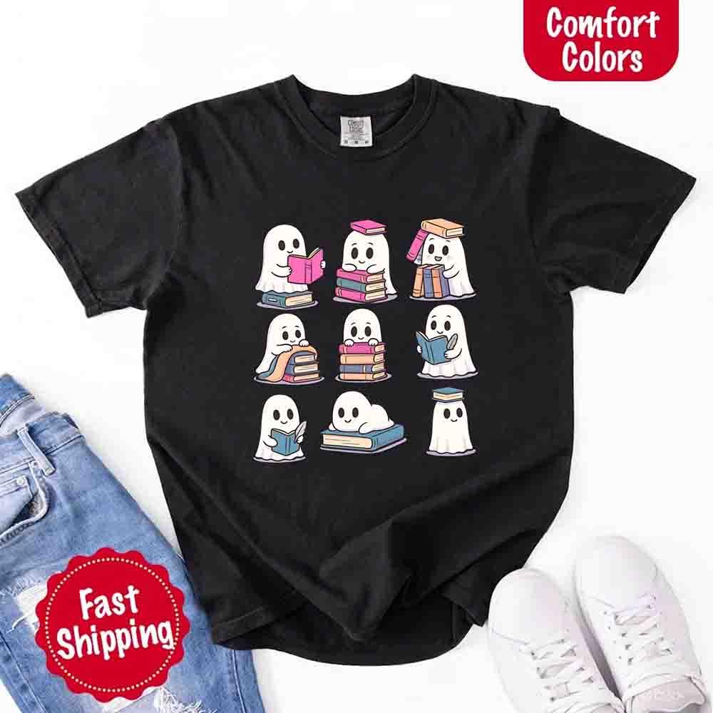 📚 Haunted Bookworm Comfort Colors Tee 👻