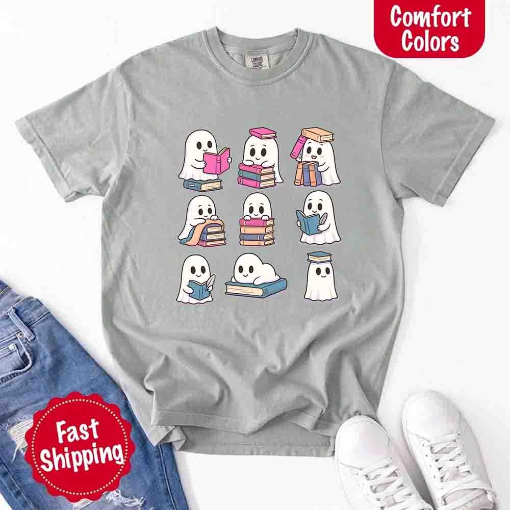 📚 Haunted Bookworm Comfort Colors Tee 👻