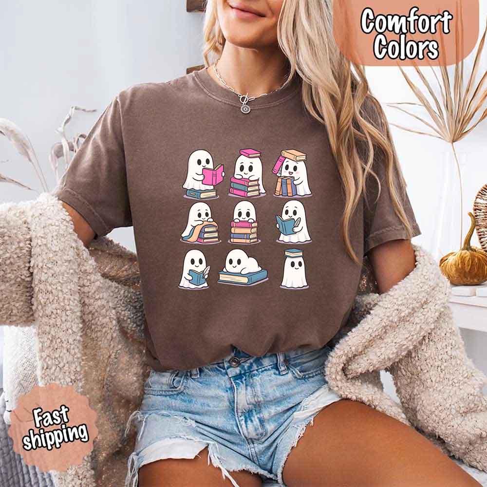 📚 Haunted Bookworm Comfort Colors Tee 👻