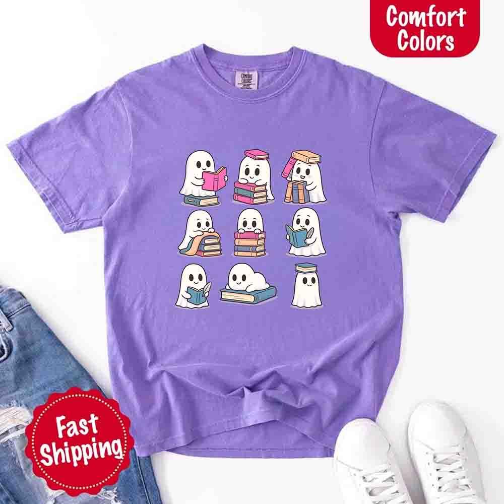 📚 Haunted Bookworm Comfort Colors Tee 👻