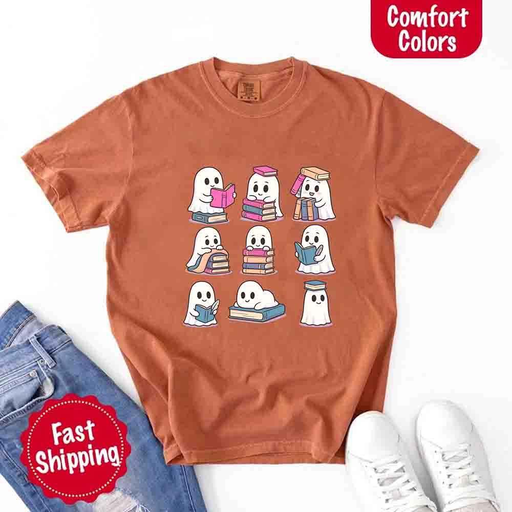 📚 Haunted Bookworm Comfort Colors Tee 👻