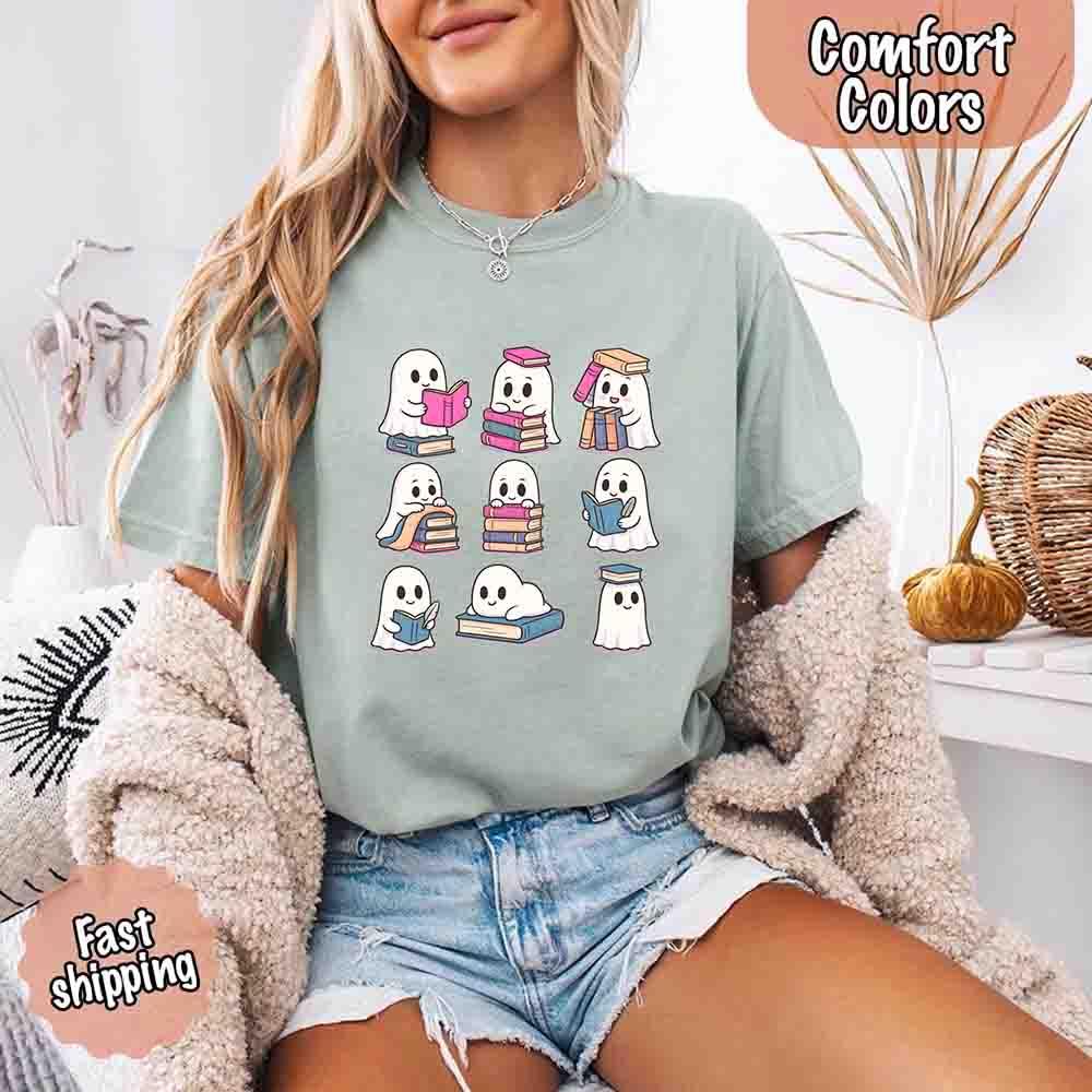 📚 Haunted Bookworm Comfort Colors Tee 👻