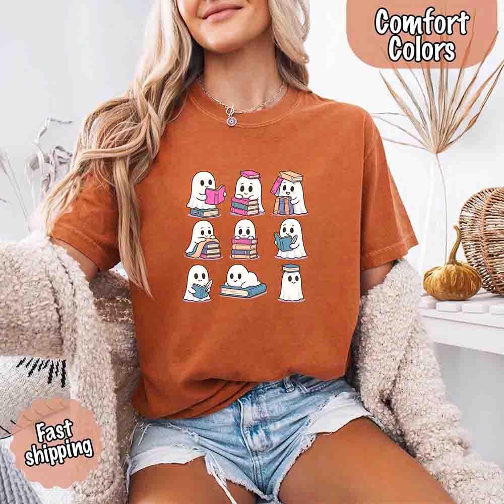 📚 Haunted Bookworm Comfort Colors Tee 👻
