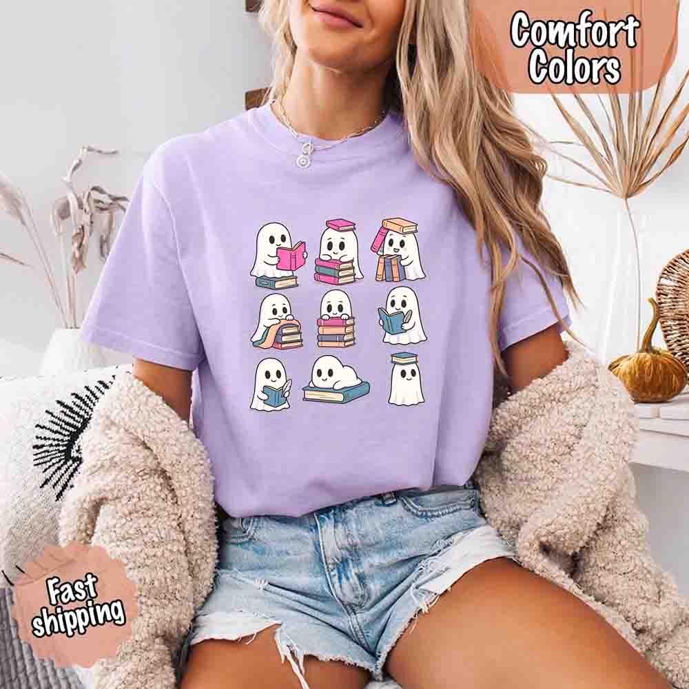 📚 Haunted Bookworm Comfort Colors Tee 👻