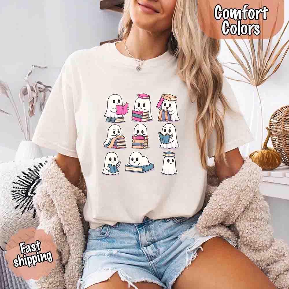 📚 Haunted Bookworm Comfort Colors Tee 👻