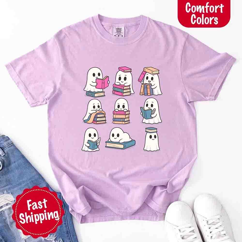 📚 Haunted Bookworm Comfort Colors Tee 👻